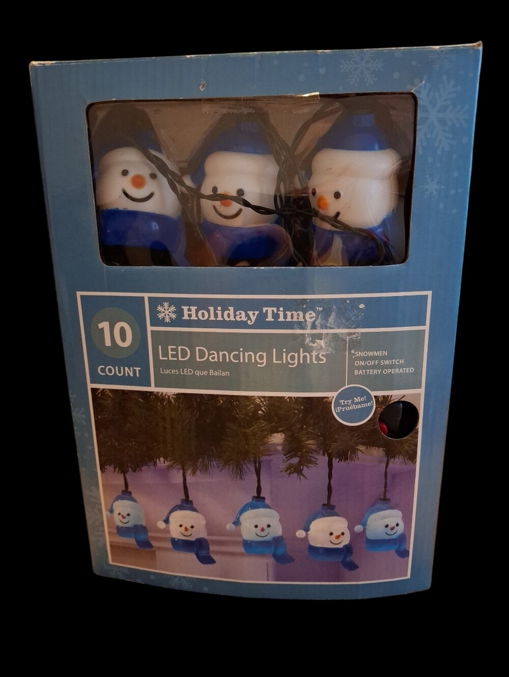 Holiday Time 10 Ct LED Dancing Snowman Christmas Lights
